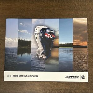 2010 EVINRUDE OUTBOARD MOTORS DEALERSHIP SALES BROCHURE BOOKLET 40 PAGES